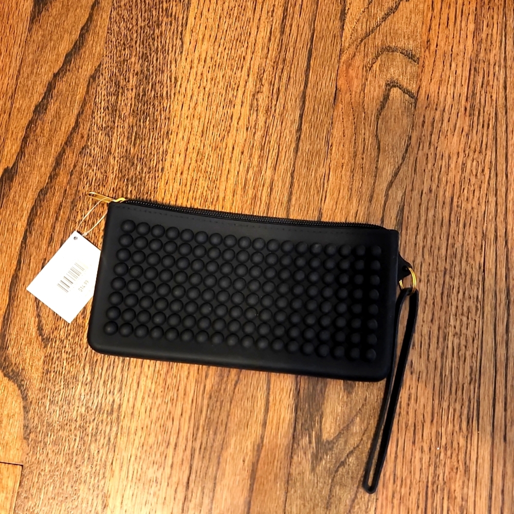 Black silicone wristlet